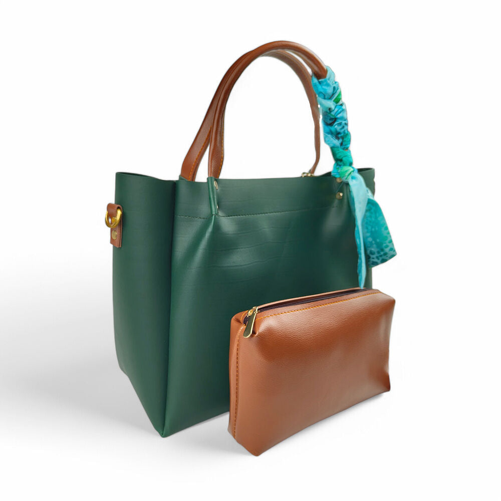Diva Drape Green HandBag