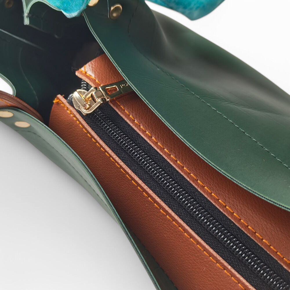 Diva Drape Green HandBag