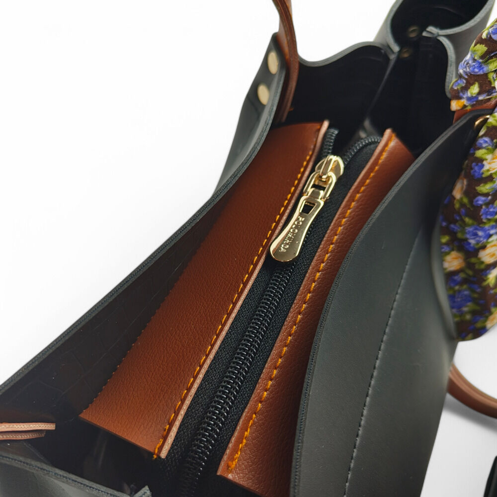 Diva Drape Black HandBag