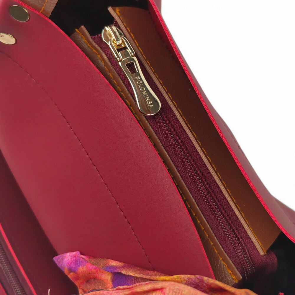 Diva Drape Burgundy HandBag