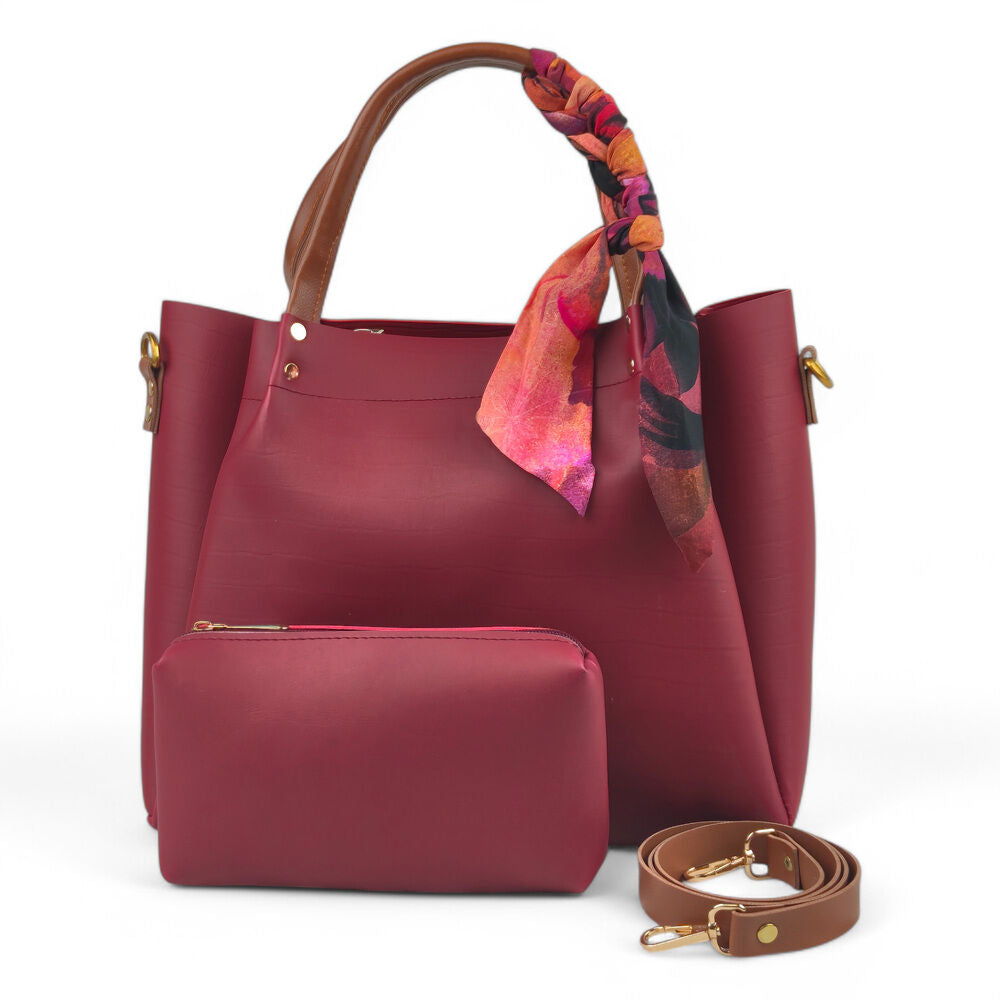 Diva Drape Burgundy HandBag