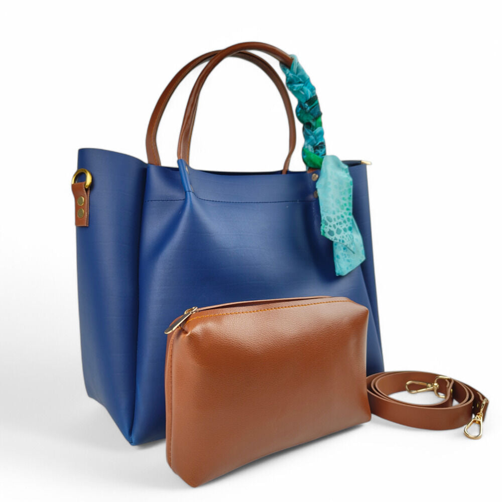 Diva Drape Blue HandBag