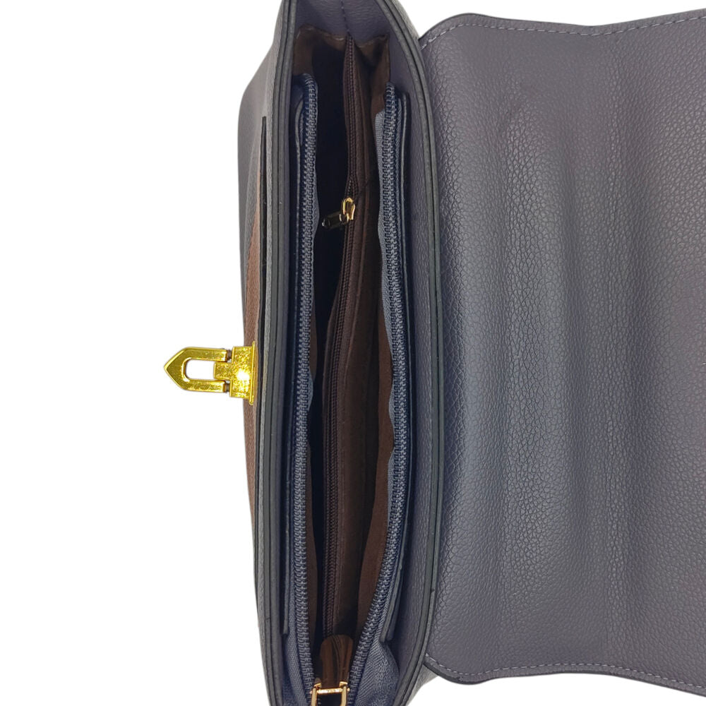Noir Edge Imported Gray HandBag