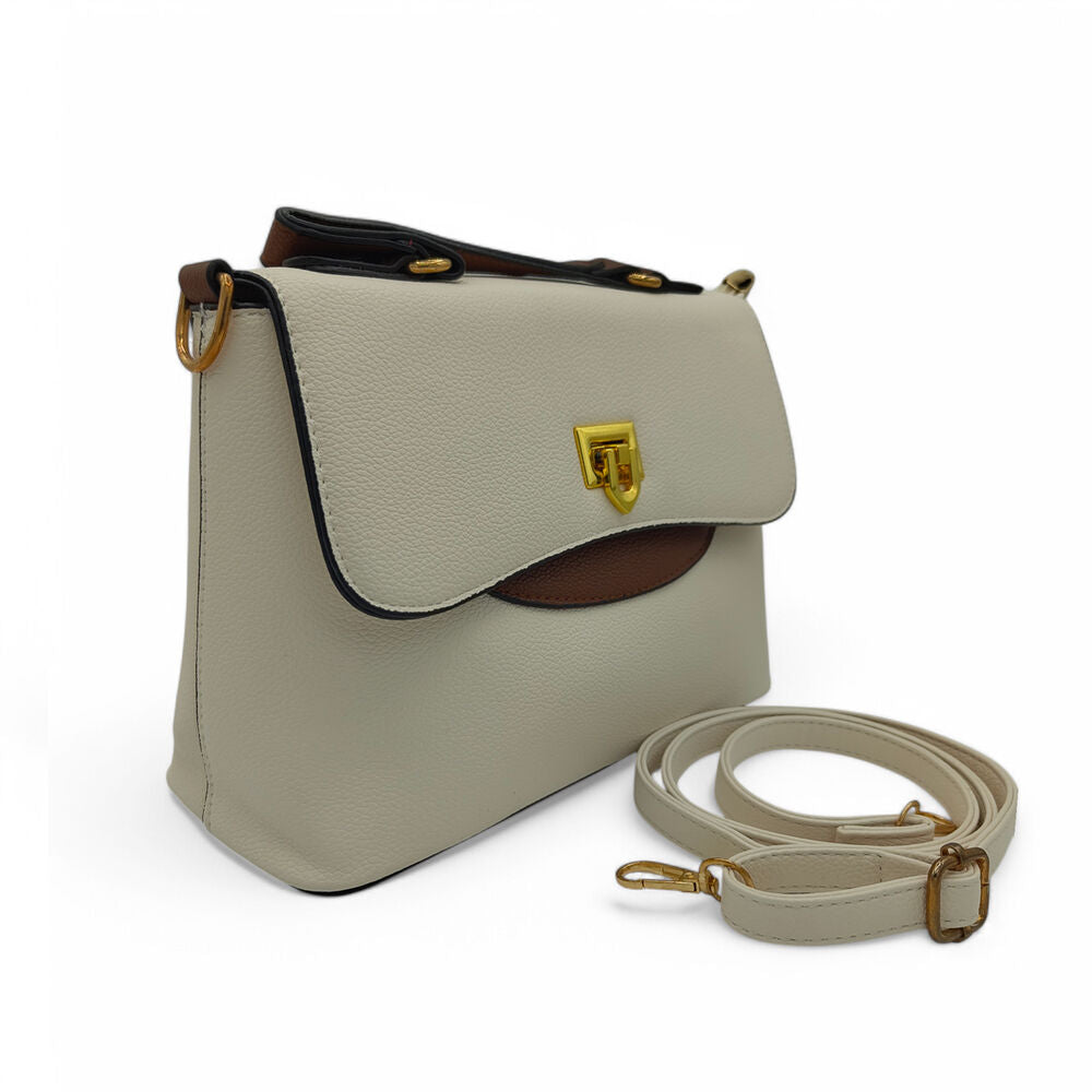 Noir Edge Imported Beige HandBag