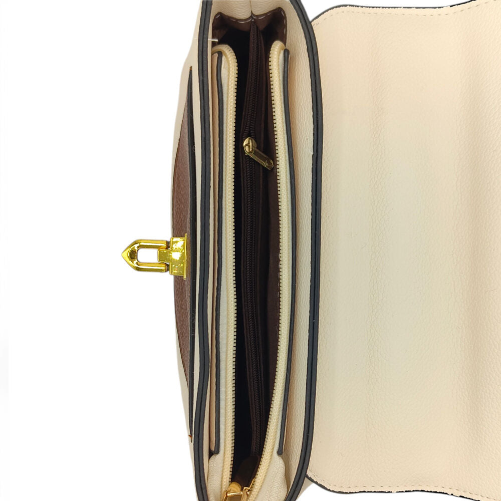 Noir Edge Imported Beige HandBag