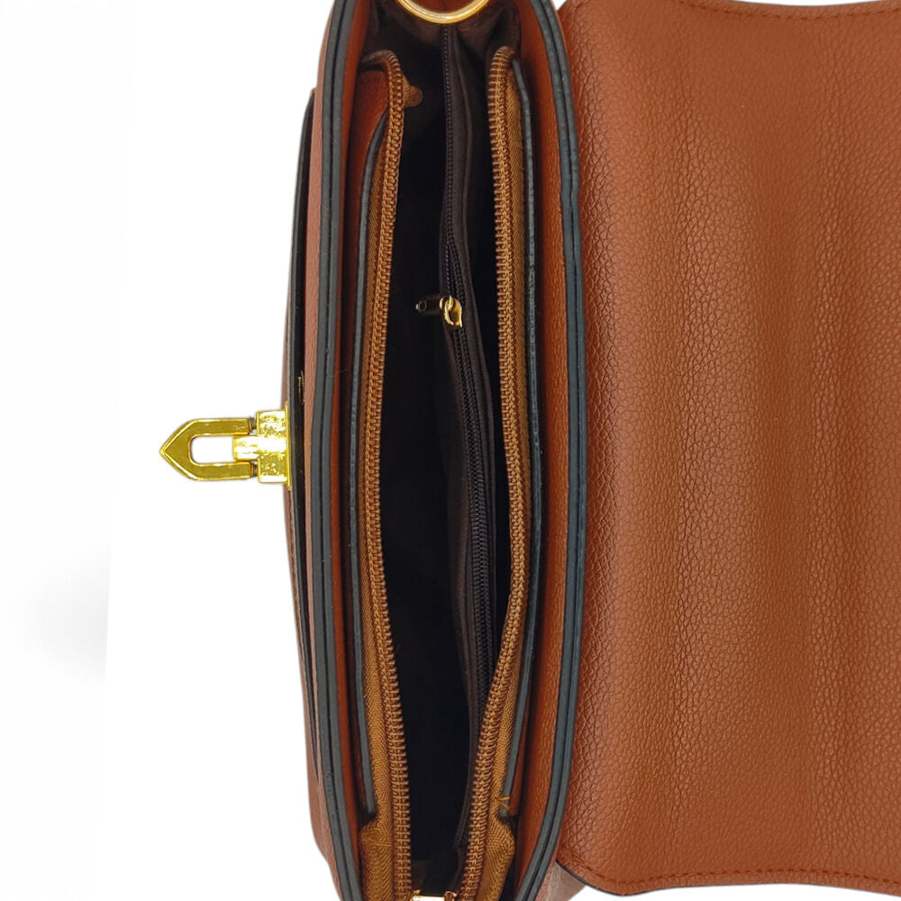 Noir Edge Imported Brown HandBag