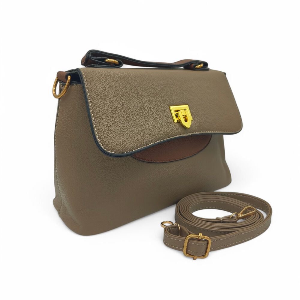 Noir Edge Imported Khaki HandBag