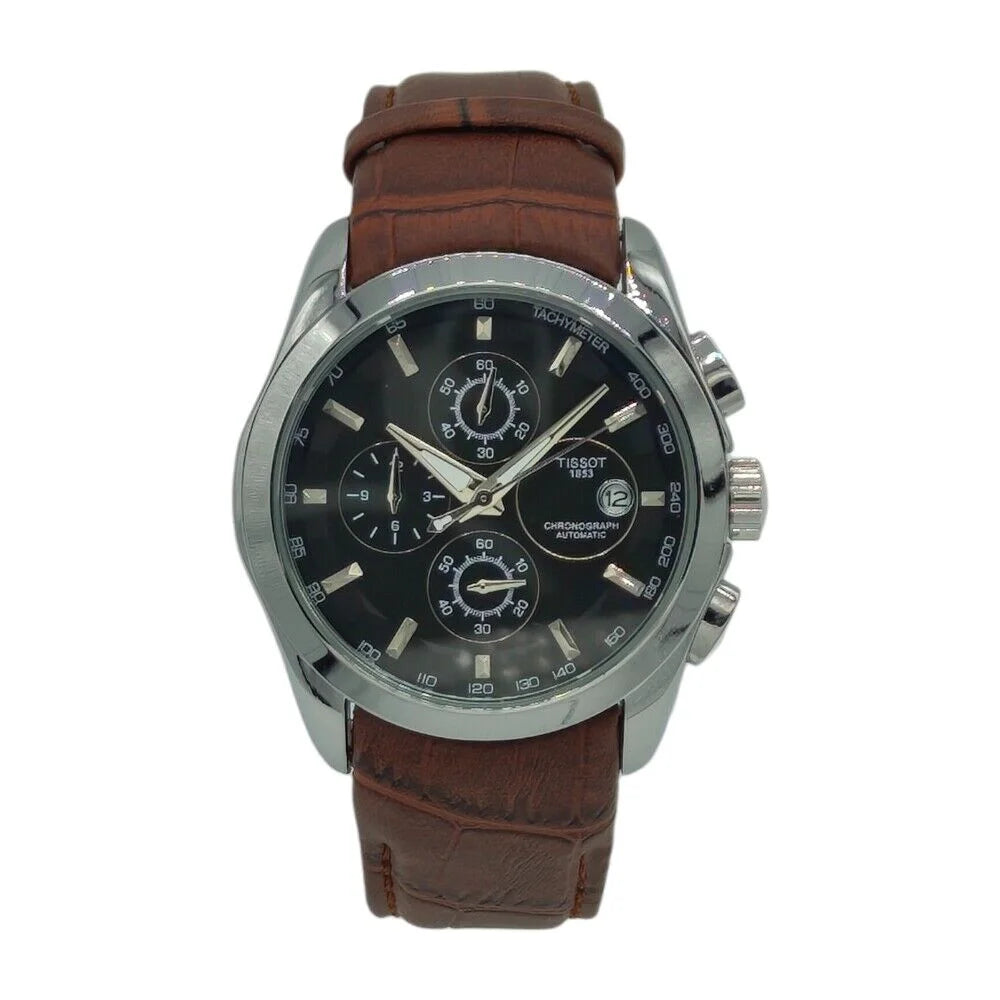 Tissot Watch Black/Silver Chrono