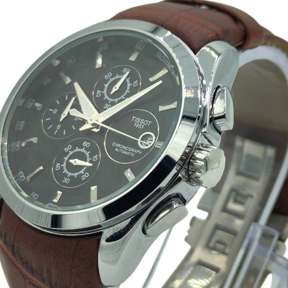 Tissot Watch Black/Silver Chrono