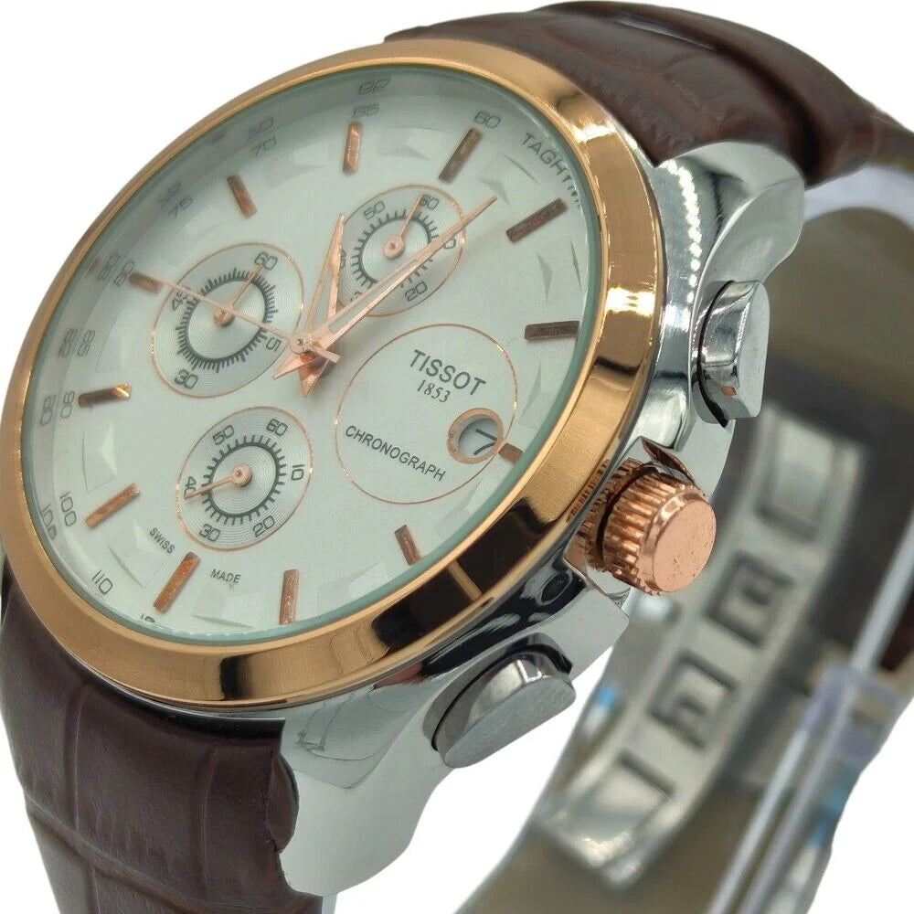 Tissot Watch White/Gold Chrono