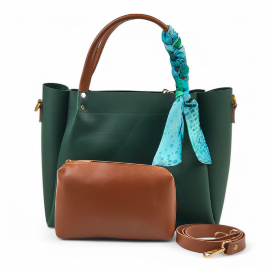 Diva Drape Green HandBag