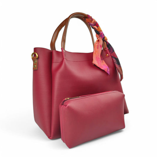 Diva Drape Burgundy HandBag