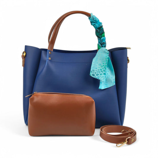 Diva Drape Blue HandBag