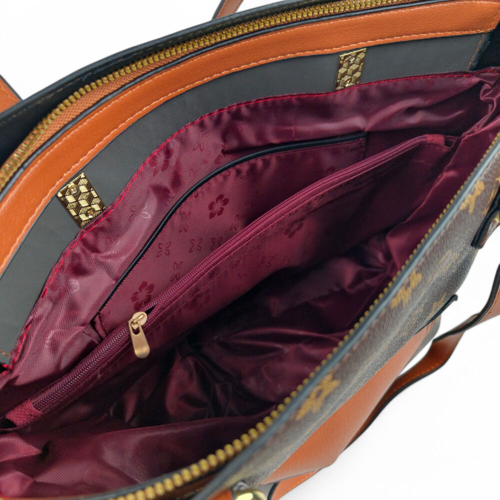 Velora Luxe Imported Brown Tote Bag
