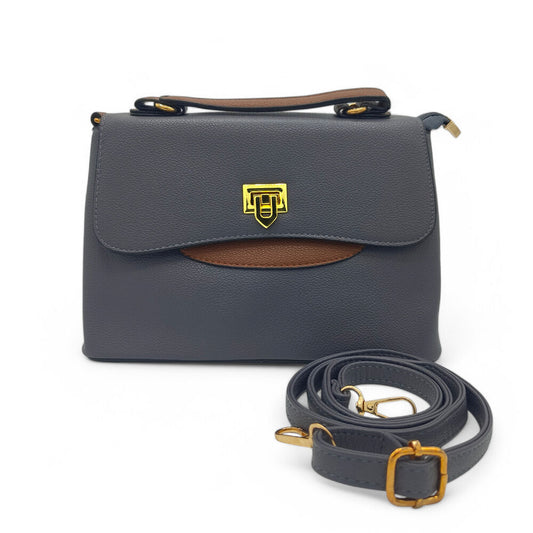 Noir Edge Imported Gray HandBag