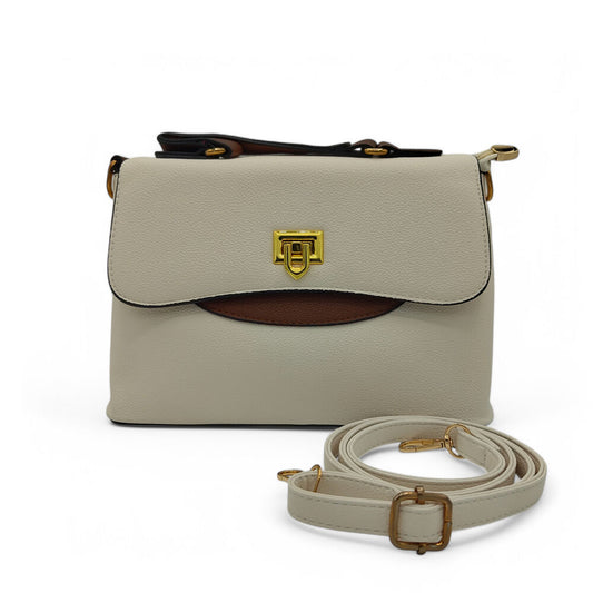 Noir Edge Imported Beige HandBag