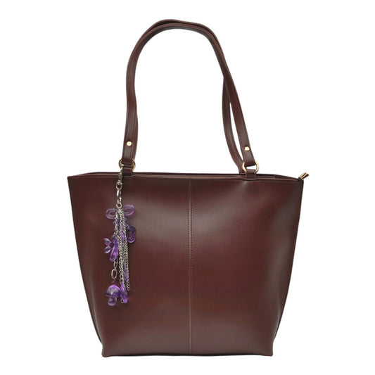 Purely Posh Dark Brown Tote Bag