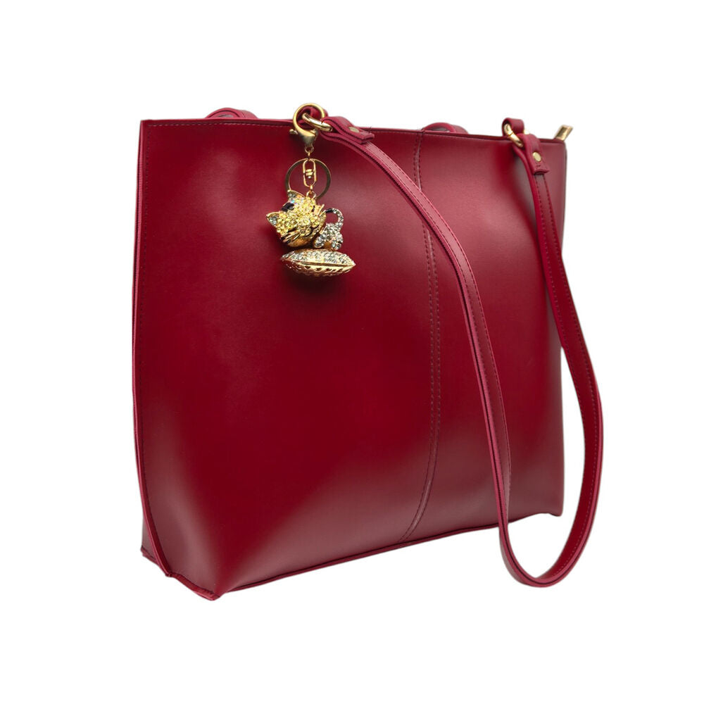 Purely Posh Maroon Tote Bag