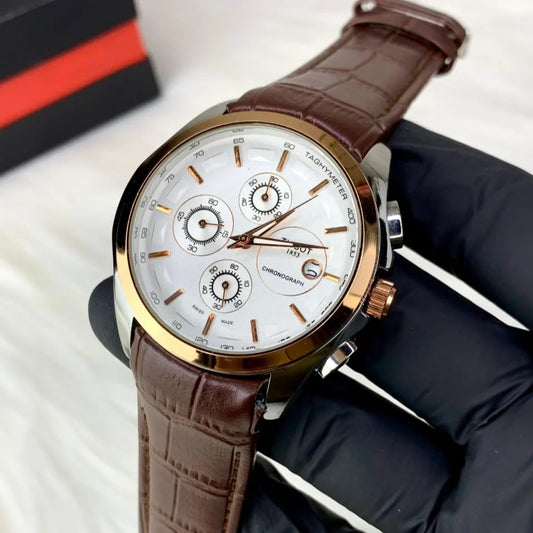 Tissot Watch White/Gold Chrono